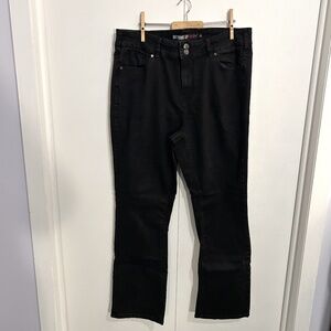Warehouse One Size 16+Short Bottoms Up Black Bootcut Jeans